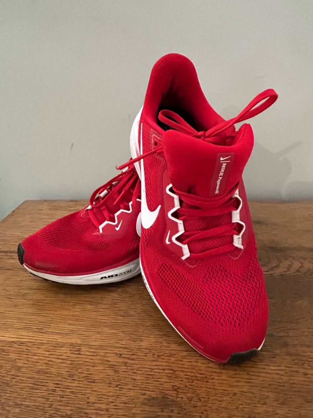 Nike Pegasus 41 Red Athletic Sneakers with White Swoosh
